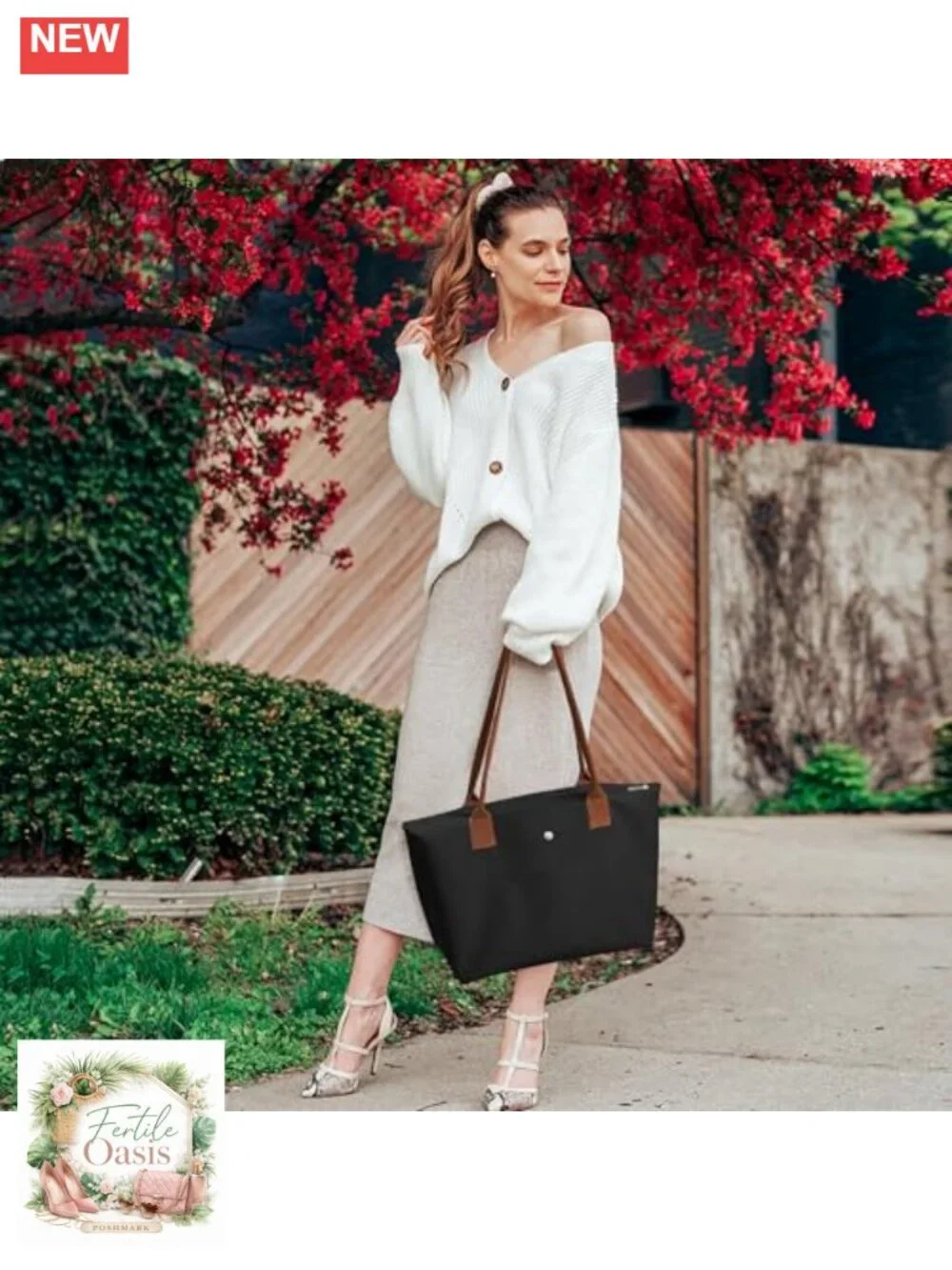 Nylon Tote Bag for Women, Large Capacity Shoulder Hobo Handbag with Zipper,
